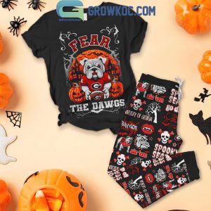 Georgia Bulldogs Halloween Spooky Season Fear The Dawgs Fleece Pajamas Set