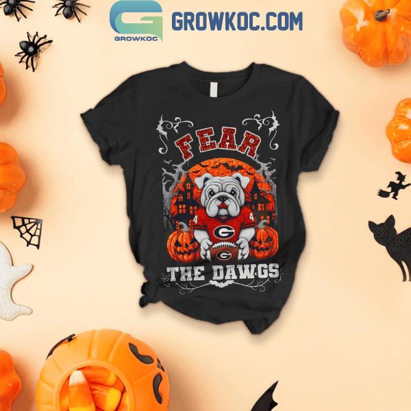 Georgia Bulldogs Halloween Spooky Season Fear The Dawgs Fleece Pajamas Set