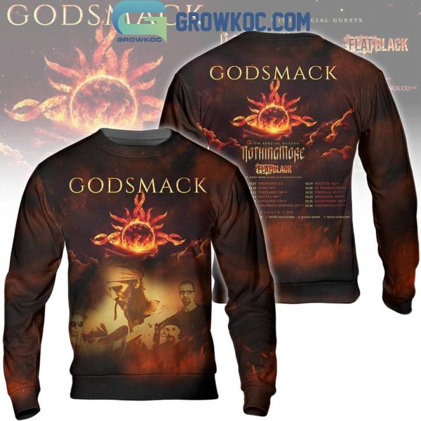 Godsmack With Nothingmore And Flatblack 2024 Tour Hoodie T-Shirt