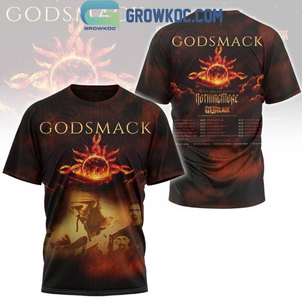 Godsmack With Nothingmore And Flatblack 2024 Tour Hoodie T-Shirt