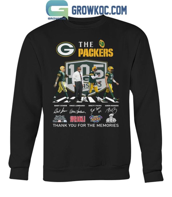 Green Bay Packers 105 Years Of The Memories And Victory T-Shirt