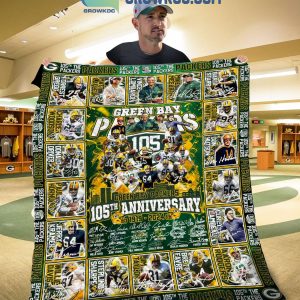 Green Bay Packers 1919-2024 For 105th Anniversary Fleece Blanket Quilt