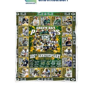 Green Bay Packers 1919-2024 For 105th Anniversary Fleece Blanket Quilt