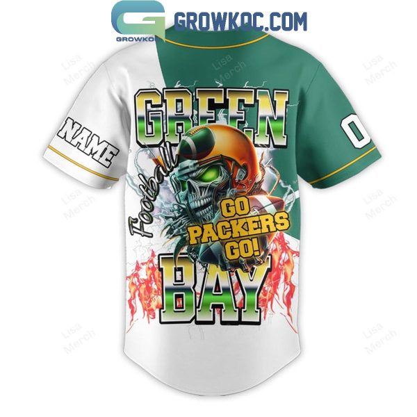 Green Bay Packers Go Packers Go Halloween 2024 Personalized Baseball Jersey