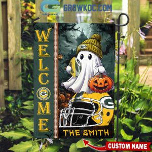 Green Bay Packers Welcome Halloween 2024 Personalized House Garden Flag