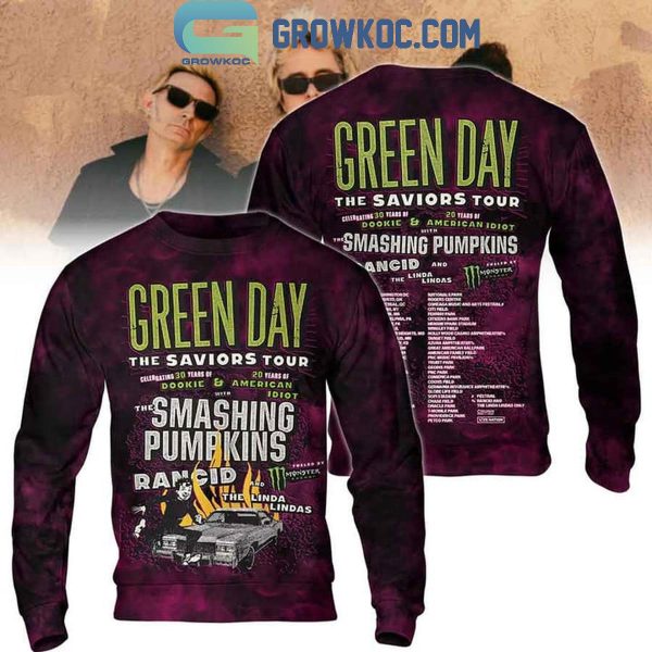 Green Day The Saviors Tour 2024 The Smashing Pumpkin Rancid Hoodie T-Shirt