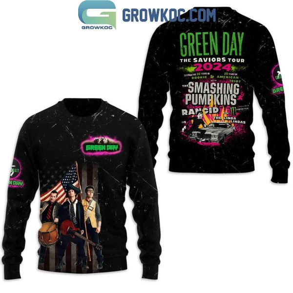 Green Day The Saviors Tour With Rancid 2024 Hoodie T-Shirt