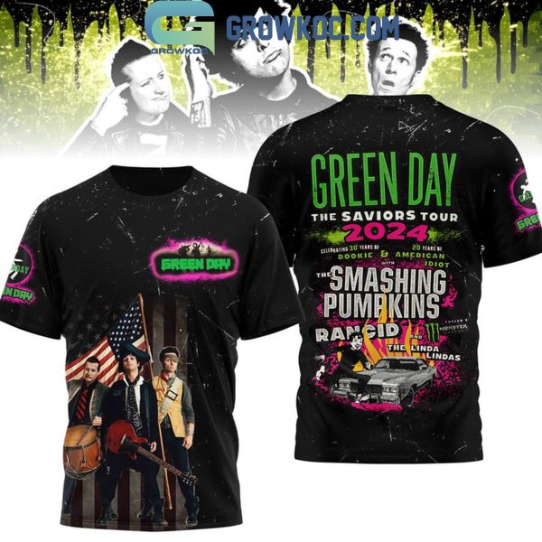 Green Day The Saviors Tour With Rancid 2024 Hoodie T-Shirt