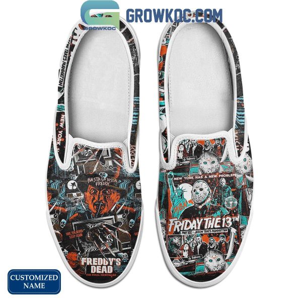 Halloween Friday The 13th Jason Takes Manhattan Personalized Slip On Shoes