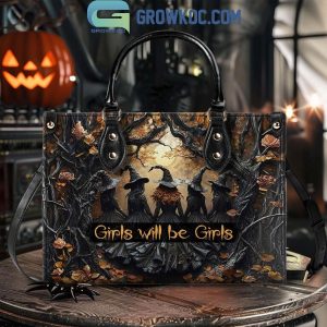 Halloween Girls Will Be Girls Spooky Design Handbag