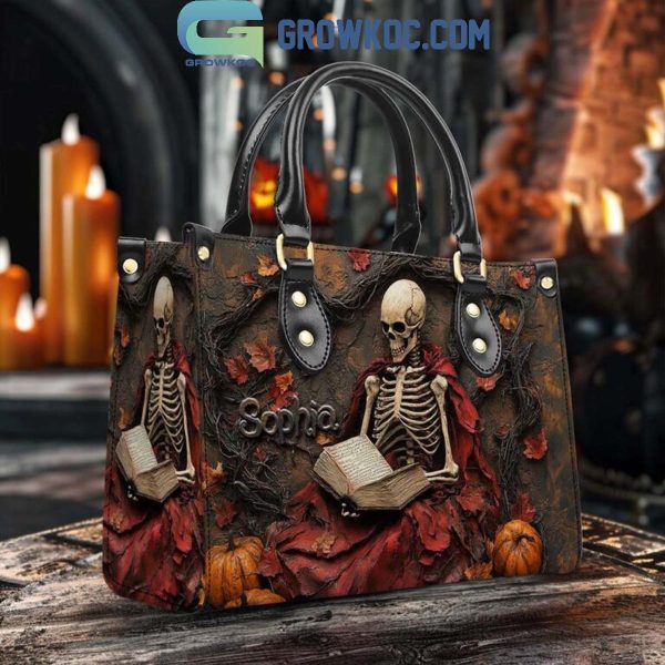 Halloween Skeleton Spooky Design Bookish Skeleton Handbag