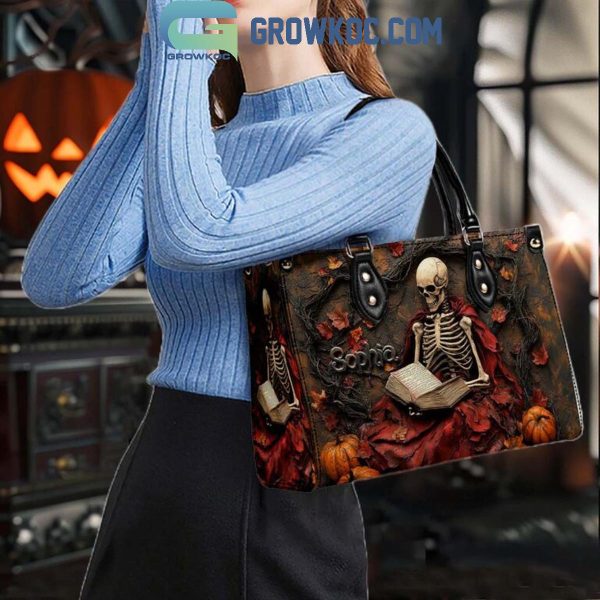 Halloween Skeleton Spooky Design Bookish Skeleton Handbag