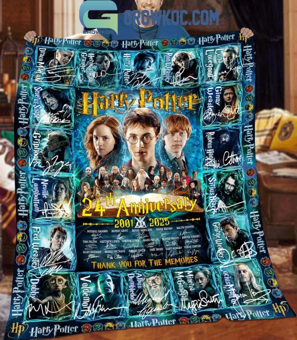 Harry Potter 24th Anniversary 2001-2025 Thank You Fleece Blanket Quilt