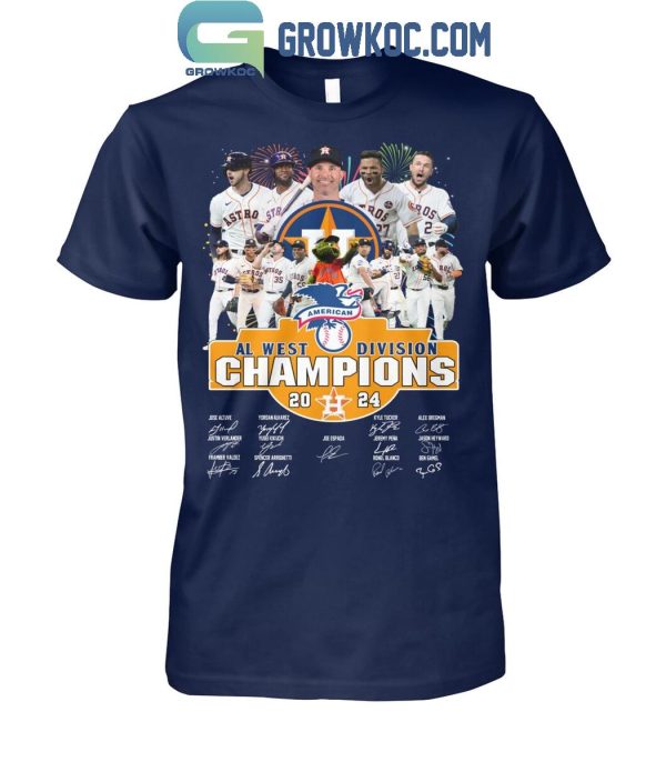 Houston Astros 2024 AL West Division Champions Celebration T-Shirt