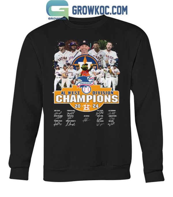 Houston Astros 2024 AL West Division Champions Celebration T-Shirt