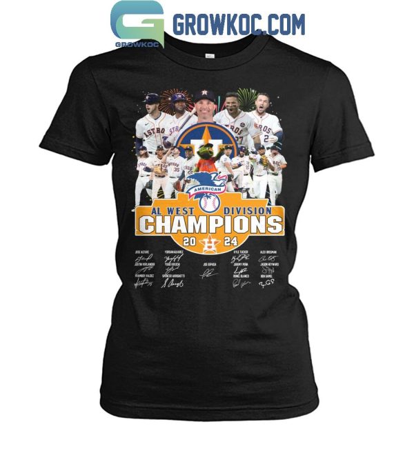 Houston Astros 2024 AL West Division Champions Celebration T-Shirt