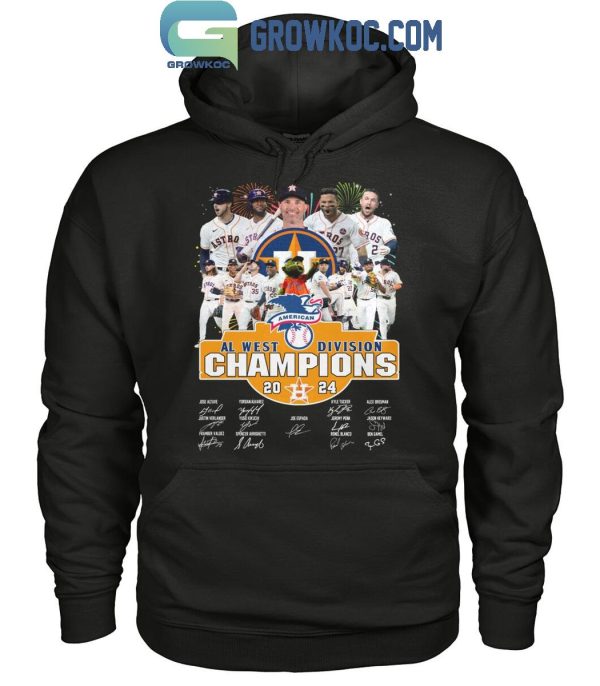 Houston Astros 2024 AL West Division Champions Celebration T-Shirt