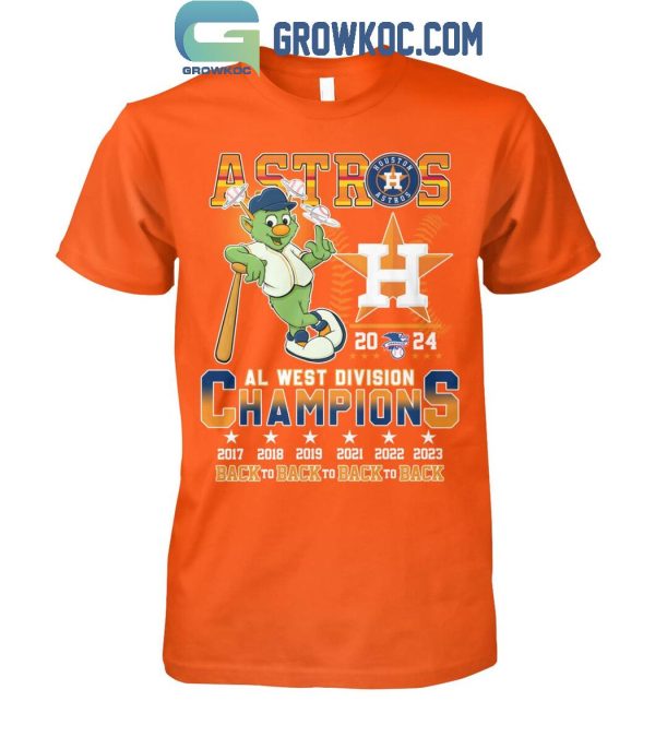 Houston Astros AL West Division Champions 2024 Champs Memories T-Shirt