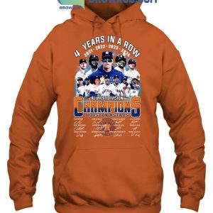 Houston Astros AL West Division Champions 4 Years In A Row T-Shirt