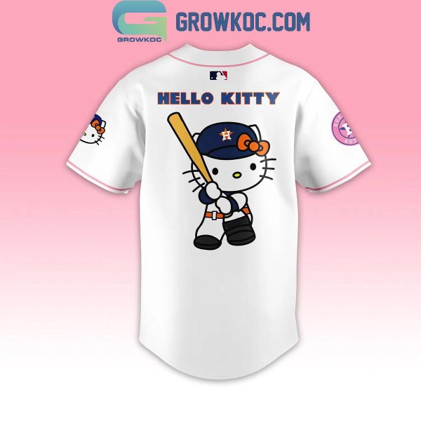 Houston Astros Hello Kitty 50th Anniversary Celebrating Personalized Baseball Jersey