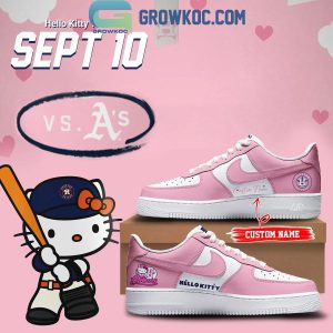 Houston Astros Hello Kitty Night September 10th Personalized Air Force 1 Shoes