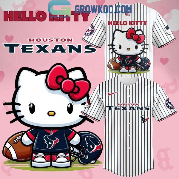 Houston Texans Celebrating Hello Kitty 2024 Baseball Jersey