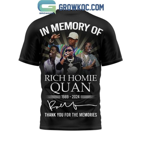 In Memory Of Rick Homie Quan 1989-2024 Hoodie T-Shirt