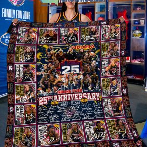 Indiana Fever 25th Anniversary 1999-2024 The Fevers Fleece Blanket Quilt