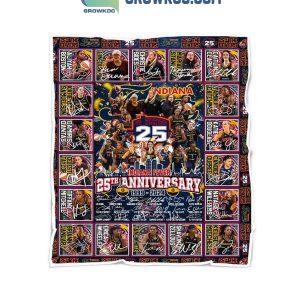 Indiana Fever 25th Anniversary 1999-2024 The Fevers Fleece Blanket Quilt