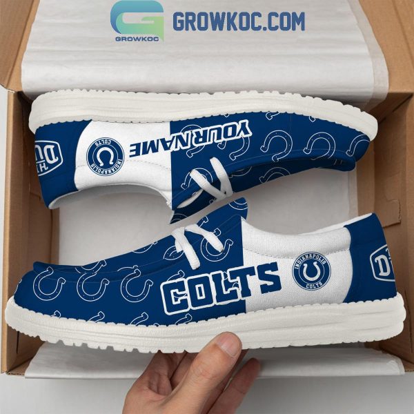 Indianapolis Colts 2024 Version Personalized Hey Dude Shoes