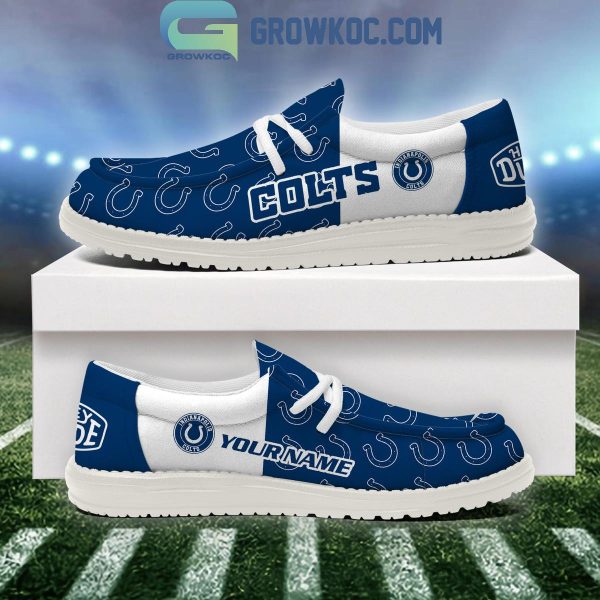 Indianapolis Colts 2024 Version Personalized Hey Dude Shoes