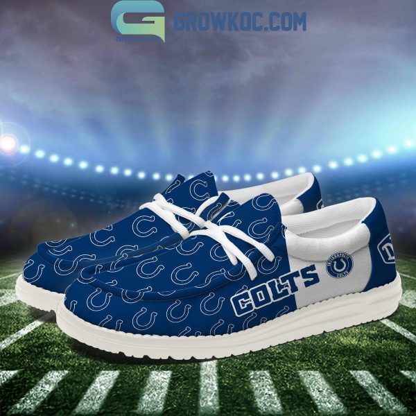 Indianapolis Colts 2024 Version Personalized Hey Dude Shoes