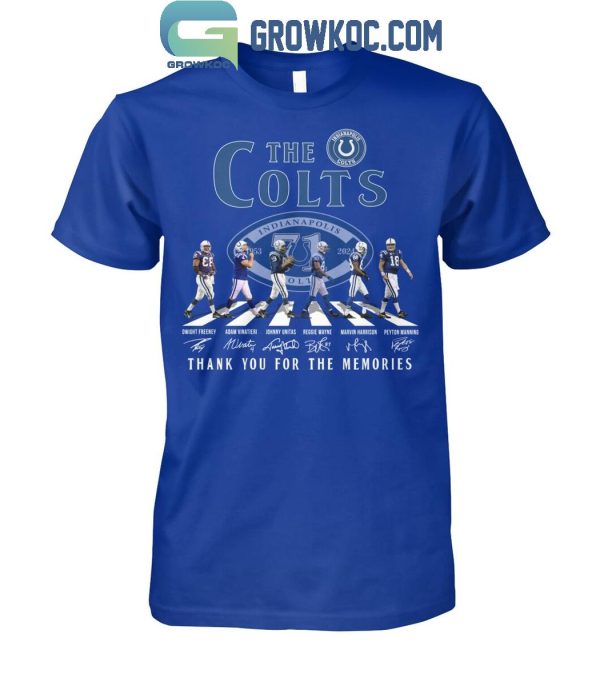 Indianapolis Colts The Legends Of The Colts 71 Years Of Memories T-Shirt