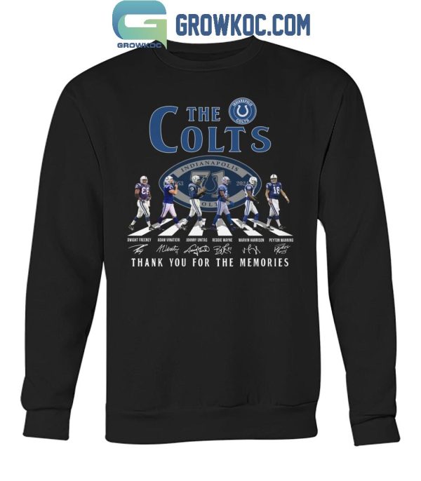 Indianapolis Colts The Legends Of The Colts 71 Years Of Memories T-Shirt