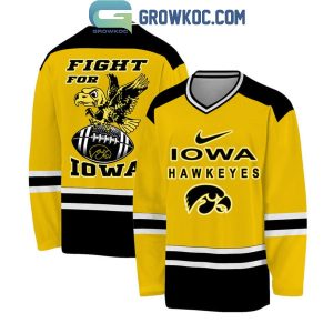 Iowa Hawkeyes Football Team Go Hawkeyes Hockey Jersey