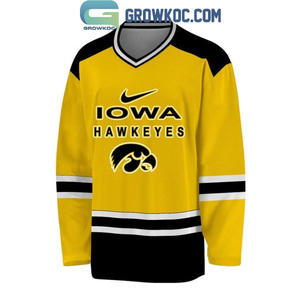 Iowa Hawkeyes Football Team Go Hawkeyes Hockey Jersey