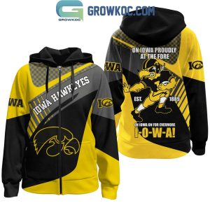 Iowa Hawkeyes On Iowa Proudly At The Fore Est. 1889 Hoodie T-Shirt