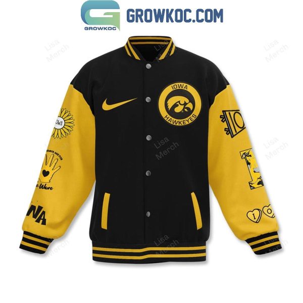 Iowa Hawkeyes Since 1890 Saturdays Is For The Wave Baseball Jacket