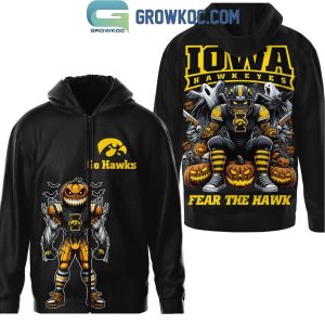 Iowa Hawkeyes Spooky Fear The Hawk Go Hawks Hoodie T-Shirt