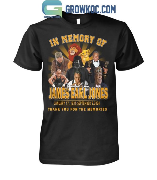 James Earl Jones Thank You For The Memories Forever In Our Heart T-Shirt