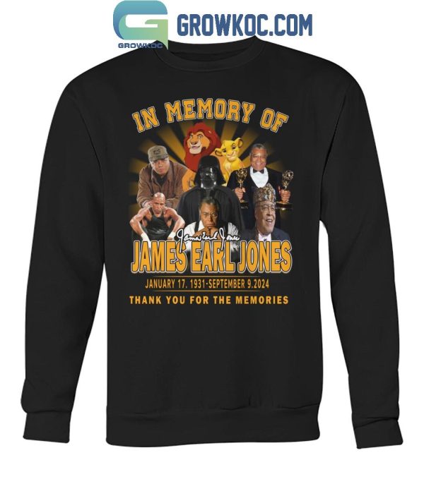 James Earl Jones Thank You For The Memories Forever In Our Heart T-Shirt