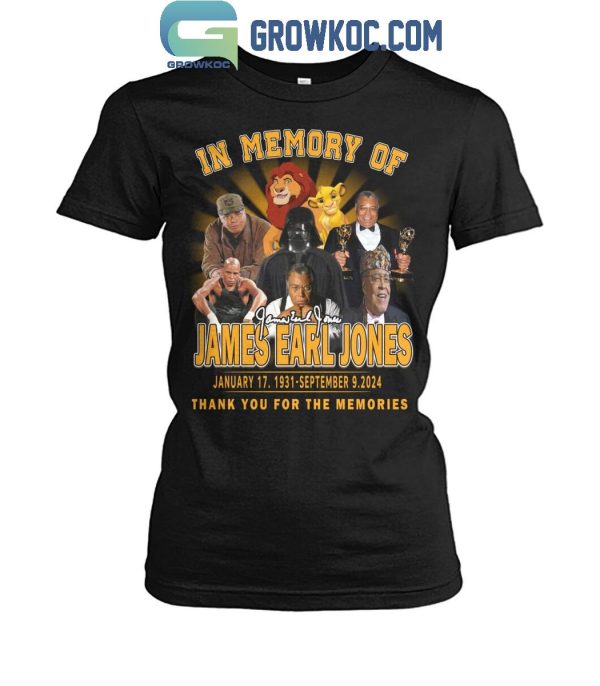 James Earl Jones Thank You For The Memories Forever In Our Heart T-Shirt