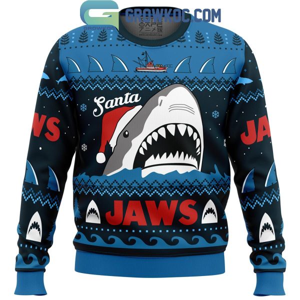 Jaws Movies Santa Jaws Christmas Ugly Sweater