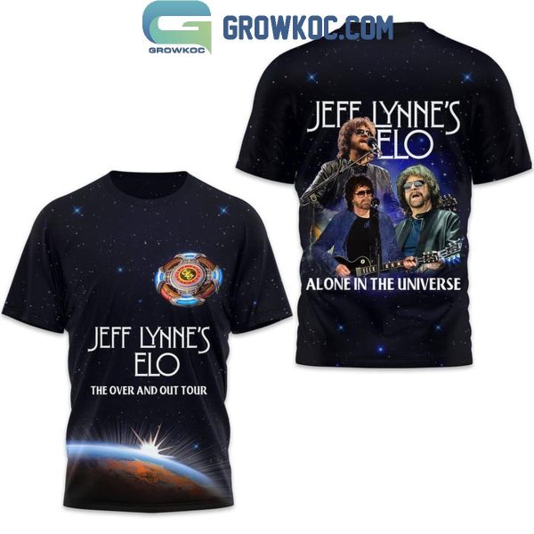 Jeff Lynne’s Elo The Over And Out 2024 Tour Alone In The Universe Hoodie T-Shirt