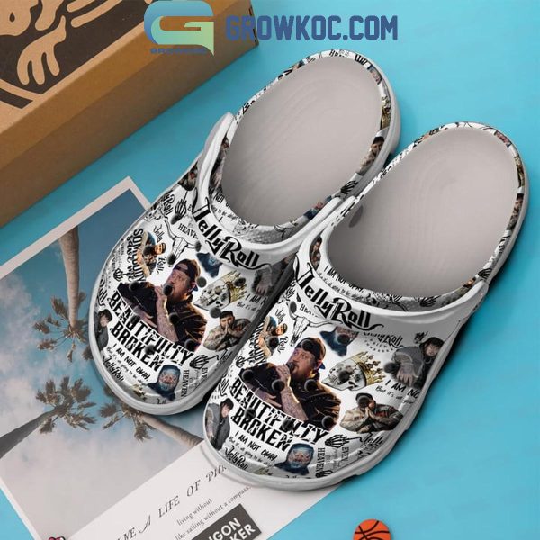 Jelly Roll With Broken Heart I Am Not Okay Crocs Clogs