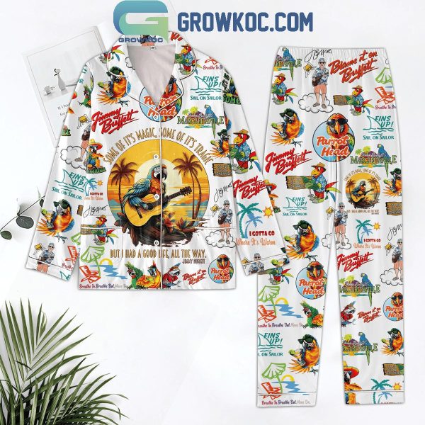 Jimmy Buffett Some Of It’s Magic Some Of It’s Tragic Polyester Pajamas Set