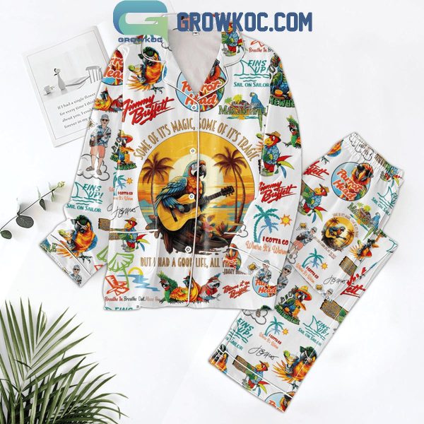 Jimmy Buffett Some Of It’s Magic Some Of It’s Tragic Polyester Pajamas Set