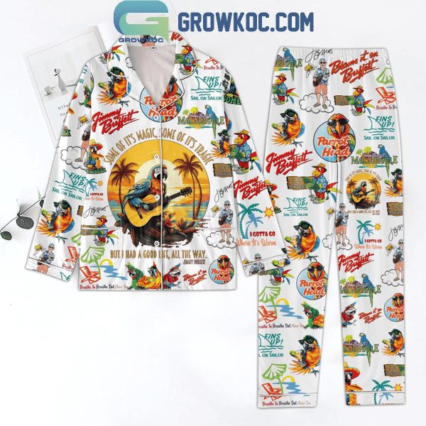 Jimmy Buffett Some Of It’s Magic Some Of It’s Tragic Polyester Pajamas Set