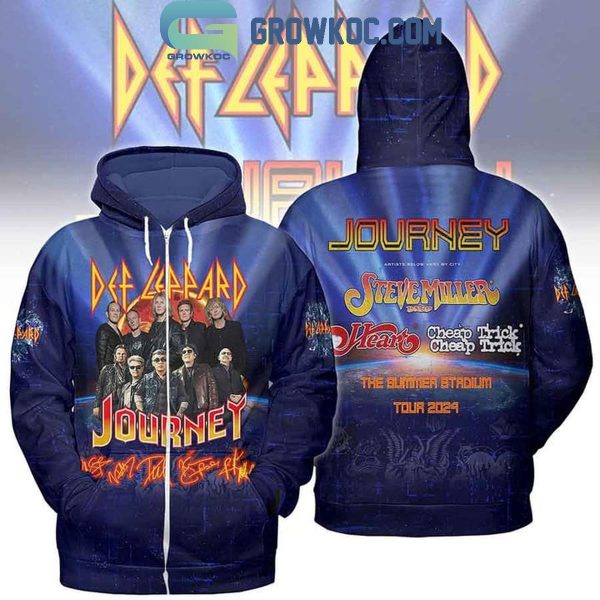 Journey Def Leppard Heat The Summer Tour 2024 Hoodie T-Shirt