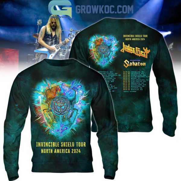 Judas Priest Invisible Shield Tour North America 2024 Hoodie T-Shirt